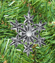 Load image into Gallery viewer, KURT S. ADLER CLEAR ACRYLIC CRYSTAL SNOWFLAKE CHRISTMAS TREE ORNAMENT STYLE B
